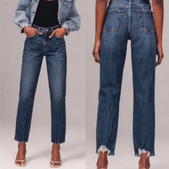 Abercrombie & Fitch The Boyfriend Mid Rise Jeans size 8/29 - Picture 1 of 6